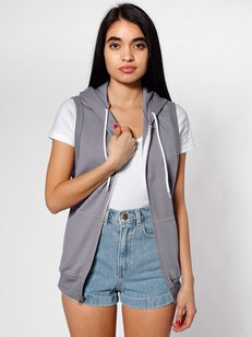 american apparel sleeveless hoodie